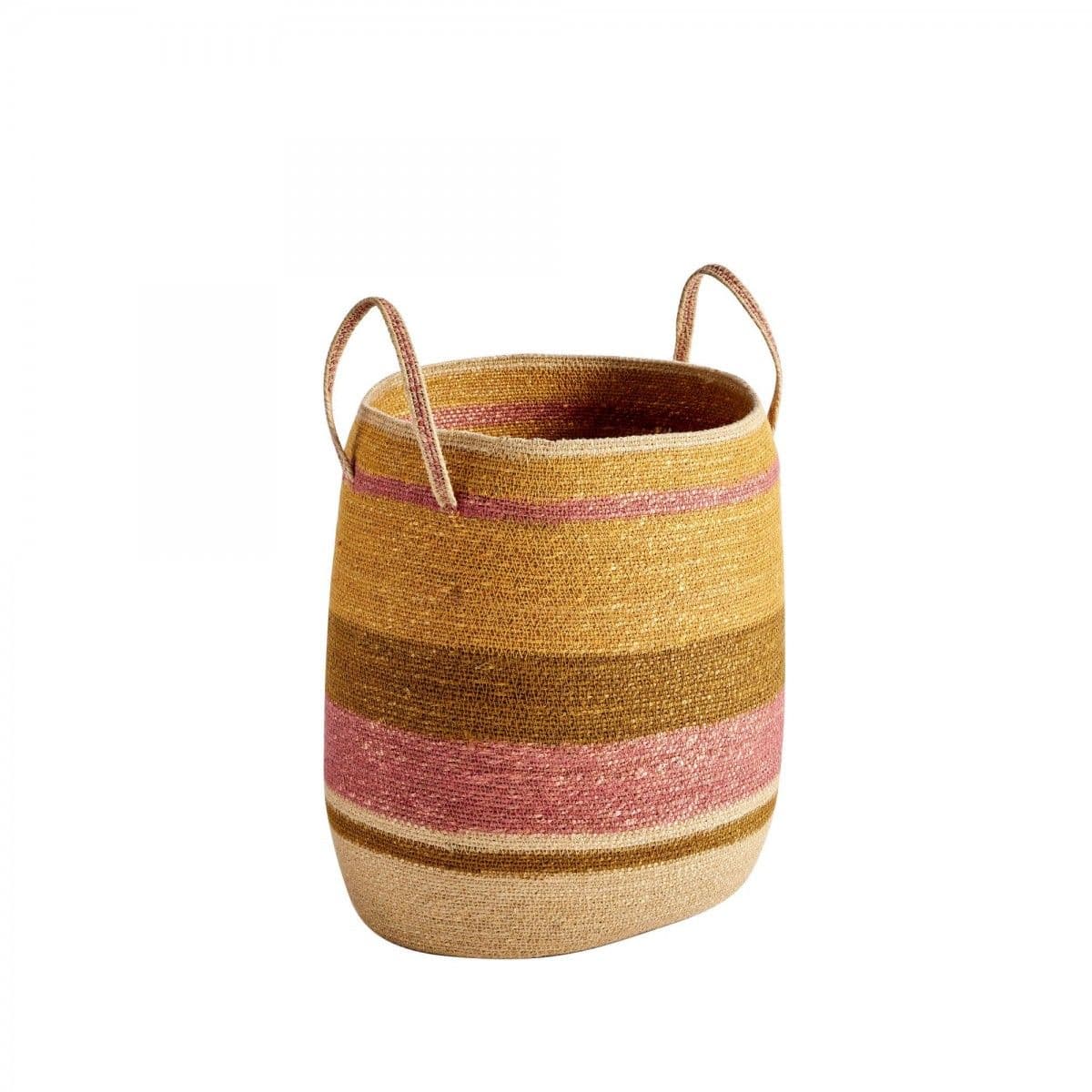 Panier à linge avec anses L - Mais / Rose