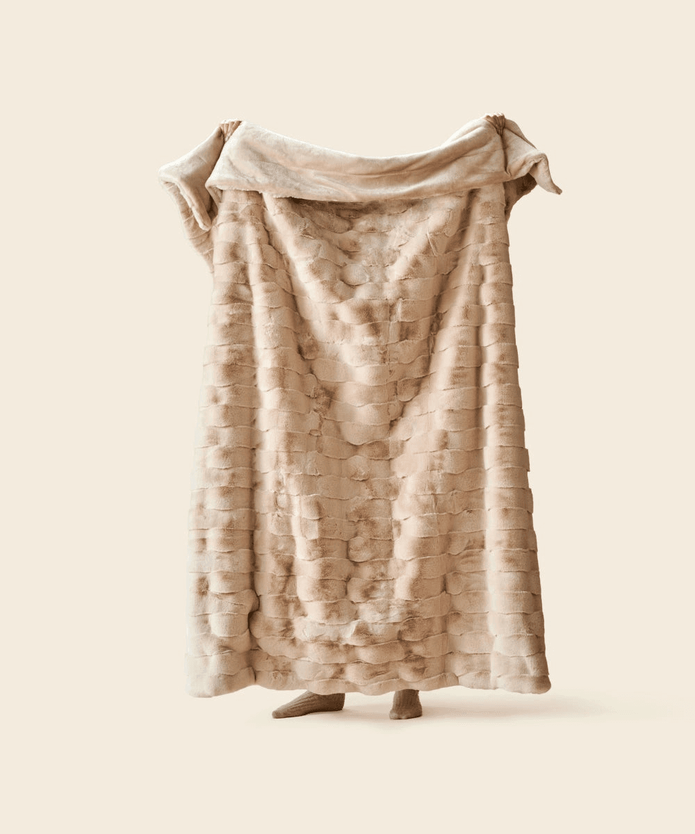 Plaid Fausse Fourrure Dune