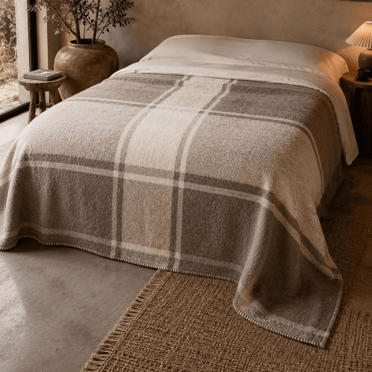 Plaid HYGGE 140x200 - Ivoire/Lin